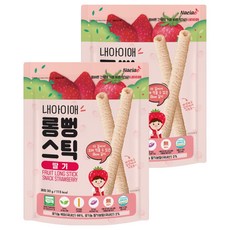 Naeiae 嬰幼兒米棒 韓國米餅 6個月以上, 草莓, 30g, 2包