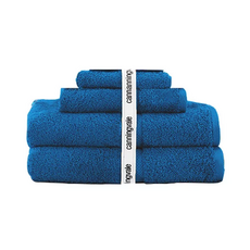 Canningvale 坎寧威爾 皇家璀璨毛巾4件組, 高級精梳棉, 超強吸水性, 藍色, 1組