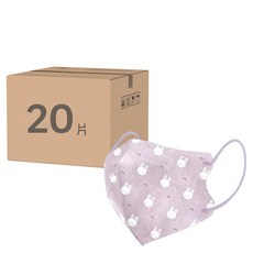 COMFIZ 康菲 小童3D醫療口罩 3~7歲, 兔兔寶貝, 20片, 1盒