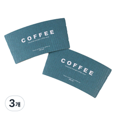 아이엔피 92파이 커피 종이 컵홀더 민트, 3개, 50개입