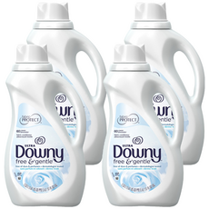 다우니 미국산 울트라 섬유유연제 프리 & 젠틀 본품, 1.53L, 4개