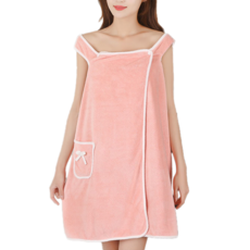 더부들 호텔 샤워 가운 80 x 135 cm, 핑크, 1개