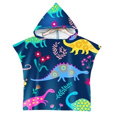 DREAMCATCHER 捕夢網 兒童款 速乾吸水連帽毛巾衣, 60 x 60cm, 恐龍時代