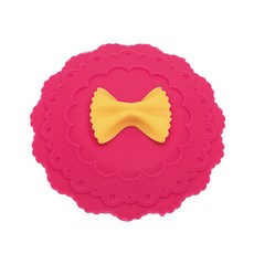 Beatrice 碧翠絲 矽膠防塵杯蓋, 紅底蝴蝶麵, 密封性良好, 防塵防漏, PVC禮盒裝, 11.5cm, 紅底 + 蝴蝶麵, 1個