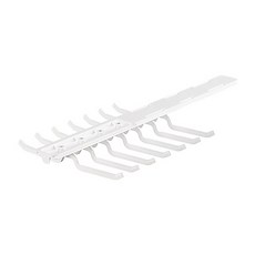 內衣滑軌掛勾衣架 横桿款 ABS材質 白色 38~62x28.3x5cm, 1個