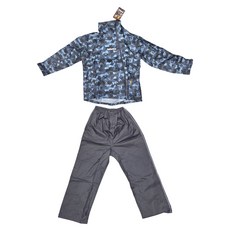 OutPerform 去去雨水走斜開雙拉鍊背包兩件式雨衣, 灰迷彩