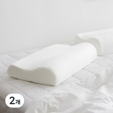 코멧 홈 극세사 3D 메모리폼 베개, 아이보리, 2개