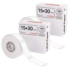 님봇 D11 / D110 전용 프린터 라벨지 화이트 15 x 30 mm, 195칸, 2개