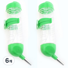 블럭마트 햄스터 기니피그 소동물 물통 125ml, 그린, 6개