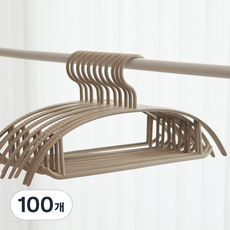 AllULiving 防肩角防滑衣架, 100個, 米色