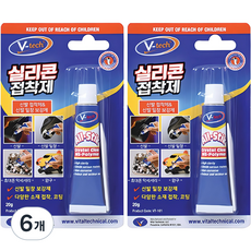 Vtech 실리콘 접착제, 6개