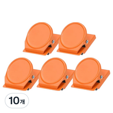 골드팡 동글 마그넷 냉장고 화이트보드 클립 올 오렌지, 10개, 1개입, 3 x 3.5 cm