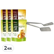 건강한쌀 쌀 부침가루 450g x 3p + 튀김가루 450g x 3p + 집게형 뒤집개 세트, 2세트