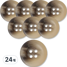 Button King 東大門鈕扣王 高級霧面大衣開襟衫鈕扣 23mm 米色, DBG腦力, 24個