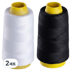 anplus 縫紉線基本2件組, 白色, 黑色, 2套