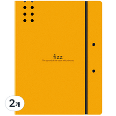 Fizz 商務橡皮筋文件板夾 A4, 橘色, 2個