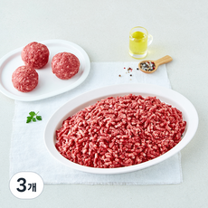 미트엔조이 미국산 모둠 다짐육 (냉장), 3개, 1kg