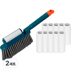 꼬까 먼지 제거 멀티 브러쉬 리필 크리너 10롤 세트, 블루, 2세트