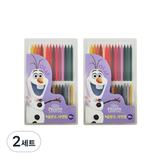 겨울왕국 올라프 색연필 2p, 30색, 2세트