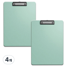 코히모 A4 PP재질 클립보드 3mm 3W321, 4개, 민트