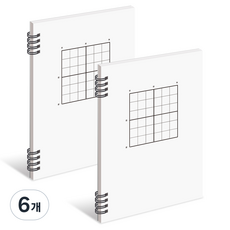 뮤니드 A5 분할 노트 4분할 그리드, 6개, 혼합색상