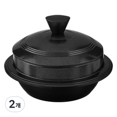 코멧 인덕션 가마솥, 블랙, 2개, 18cm