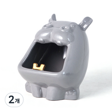 JHCompany 애니멀 멀티 스토리지 재떨이, 하마, 2개