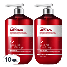 폴메디슨 딥레드 대용량 각질케어 풋샴푸, 510ml, 10세트