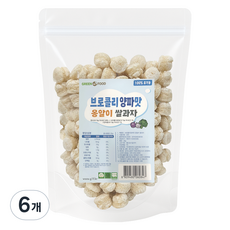 그린원푸드 유기농 옹알이 유아 쌀과자, 브로콜리양파맛, 30g, 6개