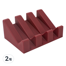 細心管理的矽膠洗臉皂盤 100g, 酒紅色, 2個