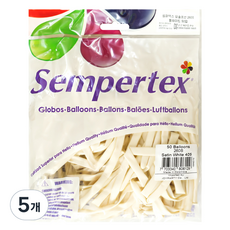 셈퍼텍스 요술풍선 260S 50p, 펄화이트, 5개