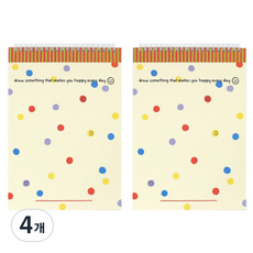 hello moris Happy Dot 綜合筆記本, 4個, 混合顏色