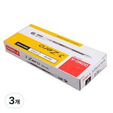 동아 3 제로 중성펜 0.38mm 12p, 흑색, 3개