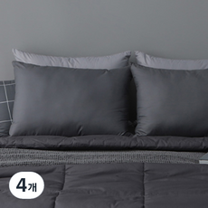 타카타카 슬립온 통째로 빨아쓰는 베개, 다크그레이, 4개
