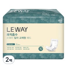 미래생활 남녀공용 쾌적흡수 르웨이 일자 교체형 성인용 패드, 30개입, 2개