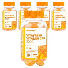 엔젯오리진 비타프레쉬 비타민 C&D 3000, 70정, 5개