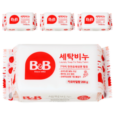 B&B 孩童衣物洗衣皂 洋甘菊香, 200g, 4塊