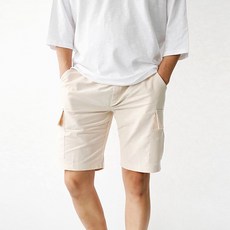 해리슨 남성용 통기성 워싱 카고 린넨 반바지 DBS1248