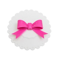 Beatrice 碧翠絲 矽膠防塵杯蓋, 白底蝴蝶結, 密封性良好，防塵防漏，耐冷耐熱，PVC禮盒裝, 10.5cm, 白底 + 蝴蝶結, 1個