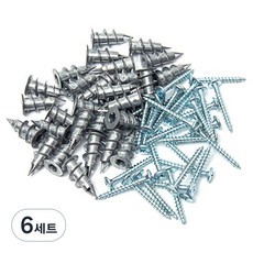 ZioBiz 石膏板鑽孔錨栓 30入 + 十字螺絲 30入 套組, 6套