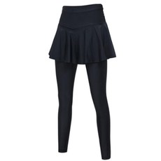 soleil 女款 Samantha 抓皺水上活動褲裙, 黑色