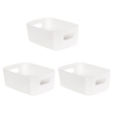 오코로 다용도 수납 정리 바구니, 화이트, 3개