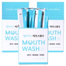 헬로티스 마우스워시 스틱 일회용 구강청결제 화이트 30p, 3개, 330ml