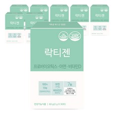 락티젠 프로바이오틱스 아연 비타민D 유산균 30p, 60g, 8개