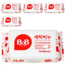 B&B 孩童衣物洗衣皂 洋甘菊香, 200g, 5塊