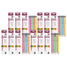 투코비 코마 삼각 지우개 연필 B TC-208 12종, 혼합색상, 12세트