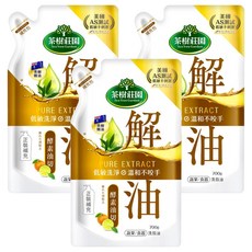 farcent 花仙子 茶樹莊園 雙效蔬果食器洗滌液補充包-酵素油切/JK2382YXF, 700g, 3包