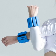 이노이 중량밴드 손목 발목아령 실리콘 모래주머니 2p 세트, 블루, 900g