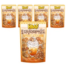 HBAF 토피넛라떼 아몬드, 190g, 5개