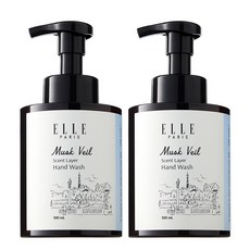 엘르 퍼퓸 버블 핸드워시 화이트머스크, 2개, 500ml